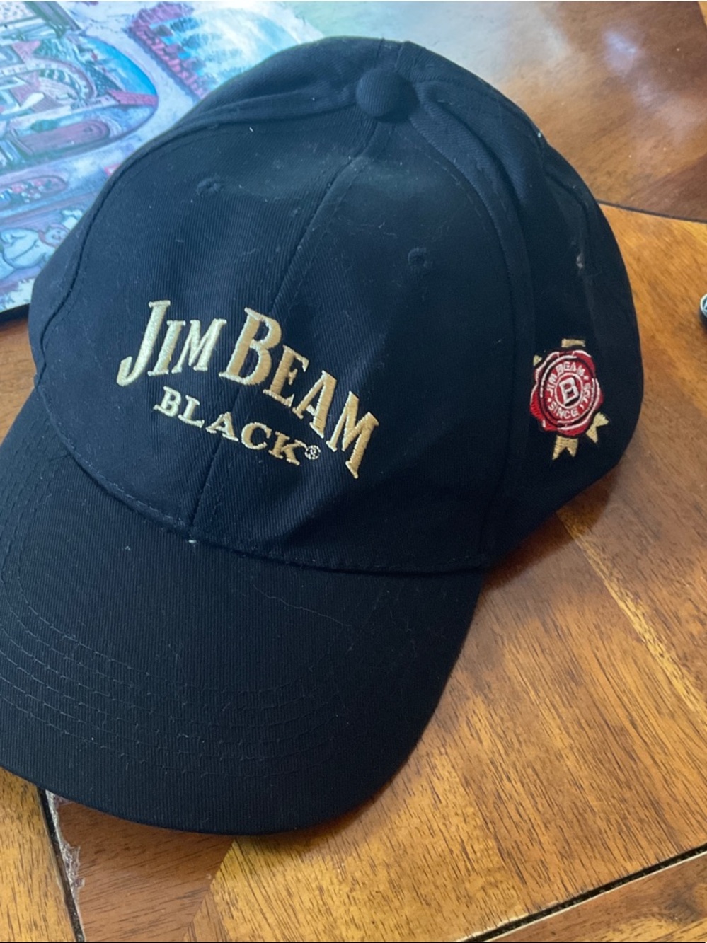 Embroidered Logo Black Baseball Cap